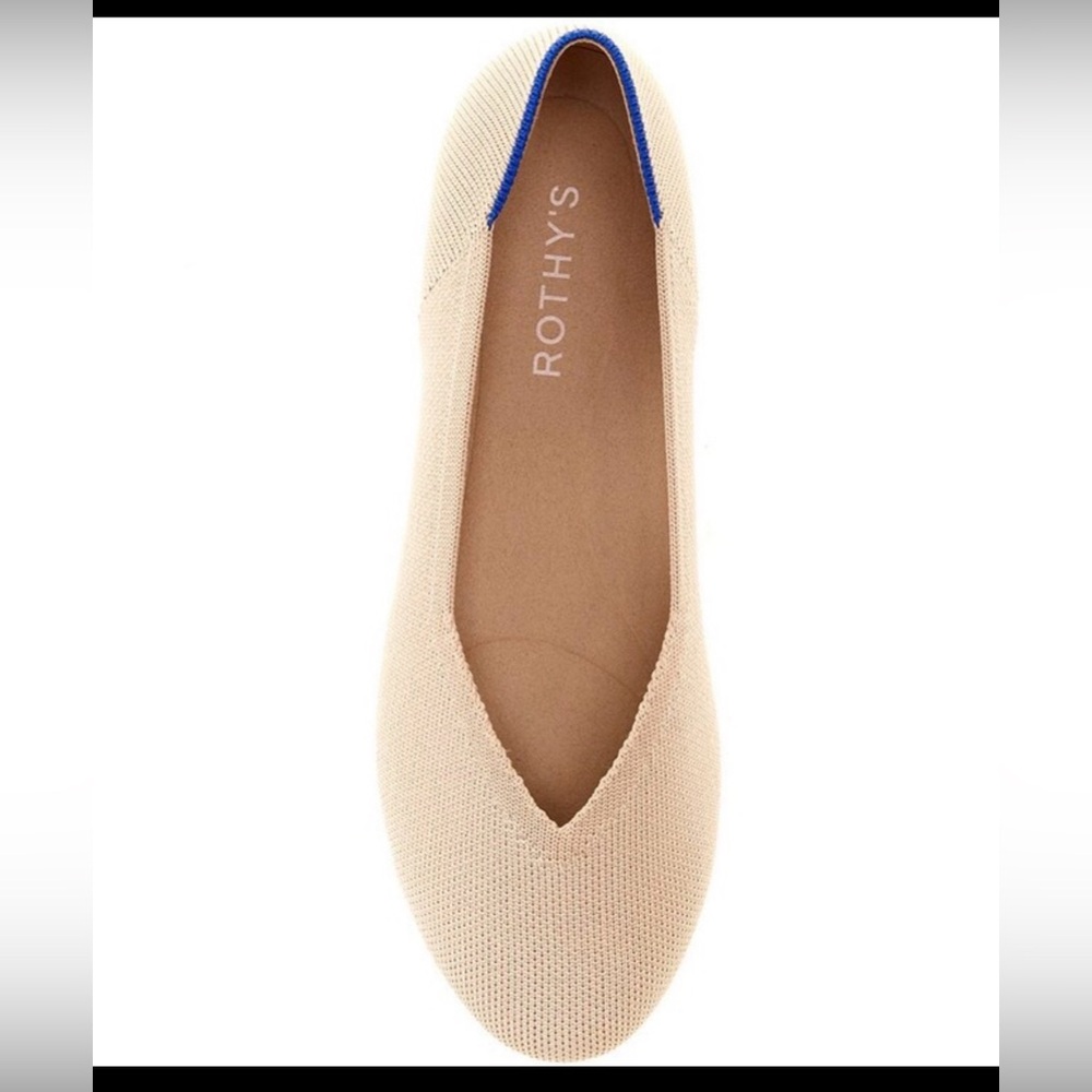 Rothy's Women's Cream and Blue Flats